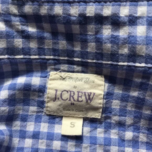 J. Crew Button-Down Checkered Top Size Small - Picture 5 of 8